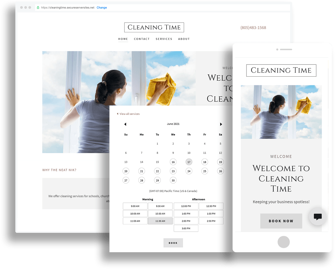 Build a website for your cleaning service